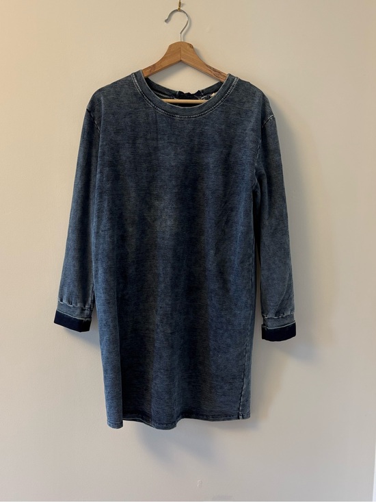 Jane and Delancey Dresses & Skirts - Jane and Delancey Washed Denim Blue Sweatshirt Top